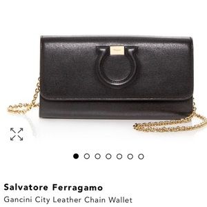 Salvatore Ferragamo GANCINI CITY LEATHER CHAIN